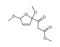 3-(2,5-dimethoxy-2,5-dihydro-[2]furyl)-3-oxo-propionic acid methyl ester Structure