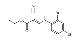 2-cyano-3-(2,4-dibromo-anilino)-acrylic acid ethyl ester Structure