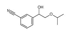 3-(1-hydroxy-2-isopropoxyethyl)benzonitrile结构式