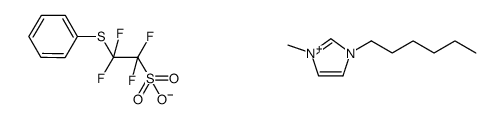 1-n-hexyl-3-methylimidazolium 2-(phenylsulfanyl)-1,1,2,2-tetrafluoroethanesulfonate Structure