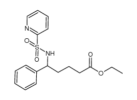 ethyl 5-phenyl-5-N-(2-pyridylsulfonylamino)pentanoate结构式