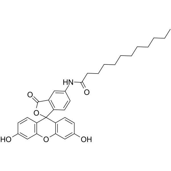 5-Dodecanoylaminofluorescein Structure