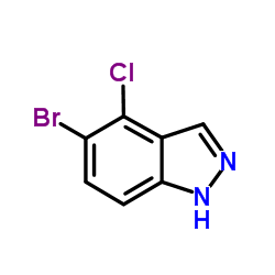 5-溴-4-氯-1H-吲唑结构式