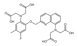 2-[[2-[[2-[bis(carboxymethyl)amino]-5-fluoro-4-methylphenoxy]methyl]quinolin-8-yl]-(carboxymethyl)amino]acetic acid Structure