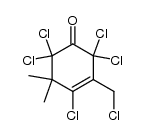 2,2,4,6,6-pentachloro-3-chloromethyl-5,5-dimethyl-3-cyclohexenone结构式