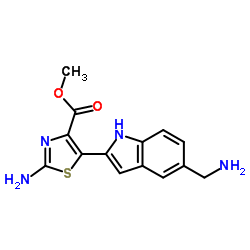 Methyl 2-amino-5-[5-(aminomethyl)-1H-indol-2-yl]-1,3-thiazole-4-carboxylate Structure