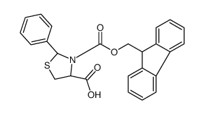 FMOC-(4S,2RS)-2-PHENYLTHIAZOLIDINE-4-CARBOXYLIC ACID Structure