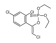 Thiophosphoric acid O-[2-chloro-1-(2,4-dichlorophenyl)vinyl]O,O-diethyl ester structure