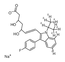 Fluvastatin-D8 Sodium Salt结构式