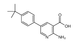 2-amino-5-(4-tert-butylphenyl)pyridine-3-carboxylic acid结构式