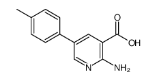 2-amino-5-(4-methylphenyl)pyridine-3-carboxylic acid结构式