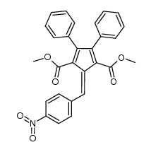 dimethyl 2-(4-nitrobenzylidene)-4,5-diphenylcyclopenta-3,5-diene-1,3-dicarboxylate结构式