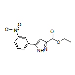 5-(3-硝基苯基)-1H-吡唑-3-甲酸乙酯结构式
