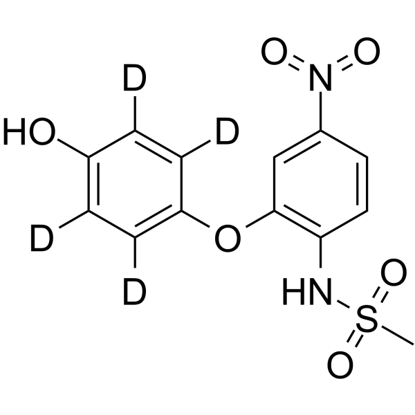 4’-Hydroxy nimesulide-d4 Structure