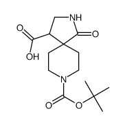 1-Oxo-2,8-diaza-spiro[4.5]decane-4,8-dicarboxylic acid 8-tert-butyl ester structure