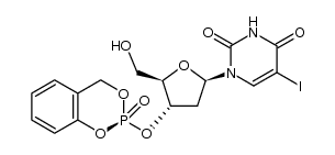 5-iodo-3'-O-cyclosaligenyl-2'-deoxyuridine monophosphate Structure