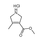 1H-pyrrole-3-carboxylic acid, 2,5-dihydro-4-methyl-,methyl ester, monohydrochloride结构式