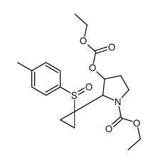 ethyl 3-(ethoxycarbonyloxy)-2-(1-(4-tolylsulfinyl)cyclopropyl)-1-pyrrolidinecarboxylate Structure