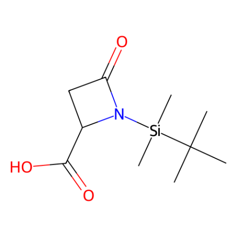 (2R)-1-(tert-butyldimethylsilyl)-4-oxoazetidine-2-carboxylic acid structure