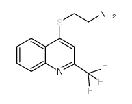 2-{[2-(三氟甲基)-4-奎啉基]硫代}乙胺结构式