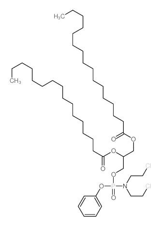 Hexadecanoic acid,1-[[[[bis(2-chloroethyl)amino]phenoxyphosphinyl]oxy]methyl]-1,2-ethanediylester (9CI) picture