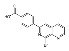 4-(8-Bromo-[1,7]naphthyridin-6-yl)-benzoic acid structure