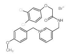 Pyridinium,3-[[[2-(3,4-dichlorophenoxy)acetyl]amino]methyl]-1-[(4-methoxyphenyl)methyl]-,bromide (1:1) picture