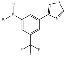 3-Trifluoromethyl-5-(thiazol-4-yl)phenylboronic acid Structure