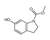 Methyl 6-hydroxy-1-indolinecarboxylate结构式