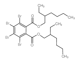 3,4,5,6-四溴-1,2-苯甲酸二(2-乙基)己酯结构式