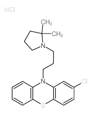 10H-Phenothiazine,2-chloro-10-[3-(2,2-dimethyl-1-pyrrolidinyl)propyl]-, hydrochloride (1:1)结构式