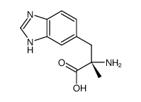 (2S)-2-amino-3-(3H-benzimidazol-5-yl)-2-methylpropanoic acid结构式