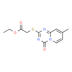 ETHYL 2-[(8-METHYL-4-OXO-4H-PYRIDO[1,2-A][1,3,5]TRIAZIN-2-YL)SULFANYL]ACETATE结构式