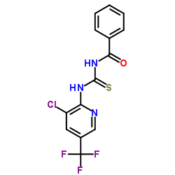 N-(((3-CHLORO-5-(TRIFLUOROMETHYL)(2-PYRIDYL))AMINO)THIOXOMETHYL)BENZAMIDE结构式