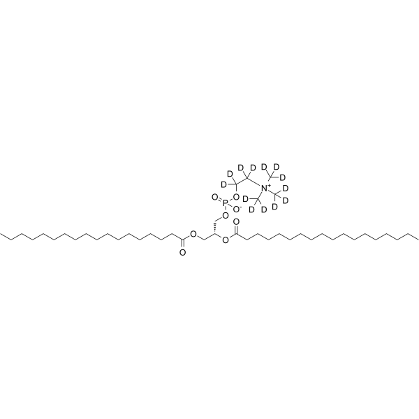 1,2-Distearoyl-sn-glycero-3-phosphorylcholine-d13 Structure