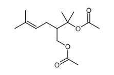 3-methyl-2-(3-methylbut-2-enyl)butane-1,3-diyl diacetate结构式