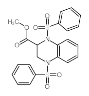 methyl 1,4-bis(benzenesulfonyl)-2,3-dihydroquinoxaline-2-carboxylate structure