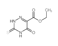 5-羟基-3-疏基-1,2,4-三嗪-6-羧酸乙酯结构式