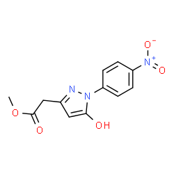 Methyl [5-hydroxy-1-(4-nitrophenyl)-1H-pyrazol-3-yl]acetate Structure