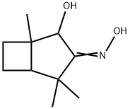 2-Hydroxy-1,4,4-trimethylbicyclo[3.2.0]heptan-3-one oxime structure