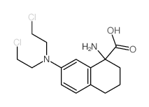 1-amino-7-[bis(2-chloroethyl)amino]tetralin-1-carboxylic acid结构式