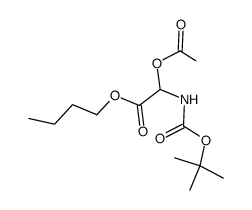 N-t-butoxycarbonyl-2-acetoxyglycine n-butyl ester结构式