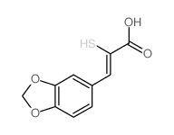 2-Propenoic acid,3-(1,3-benzodioxol-5-yl)-2-mercapto- Structure