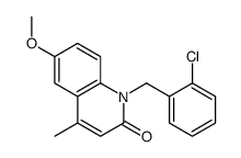 1-[(2-chlorophenyl)methyl]-6-methoxy-4-methylquinolin-2-one结构式