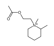 2-(1,2-dimethylpiperidin-1-ium-1-yl)ethyl acetate结构式