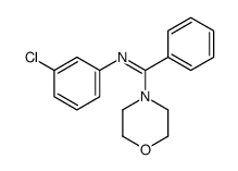 N-(3-chlorophenyl)-1-morpholin-4-yl-1-phenylmethanimine结构式