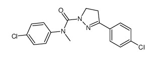 N,5-bis(4-chlorophenyl)-N-methyl-3,4-dihydropyrazole-2-carboxamide结构式