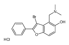 (3-bromo-5-hydroxy-2-phenyl-1-benzofuran-4-yl)methyl-dimethylazanium,chloride结构式