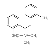 1,2-bis(2-methylphenyl)ethyl-trimethyl-azanium structure