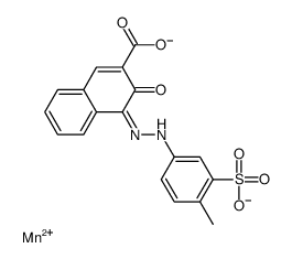 manganese(2+),(4E)-4-[(4-methyl-3-sulfonatophenyl)hydrazinylidene]-3-oxonaphthalene-2-carboxylate structure